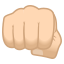 Oncoming fist: light skin tone :punch_tone1: 👊🏻