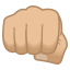 Oncoming fist: medium-light skin tone :punch_tone2: 👊🏼