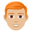 Man, red haired: medium-light skin tone :man_red_haired_tone2: 👨🏼🦰