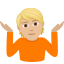 Person shrugging: medium-light skin tone :person_shrugging_tone2: 🤷🏼
