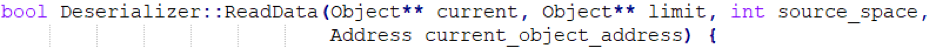 Рисунок 11. Функция чтения сериализованных данных Deserializer::ReadData