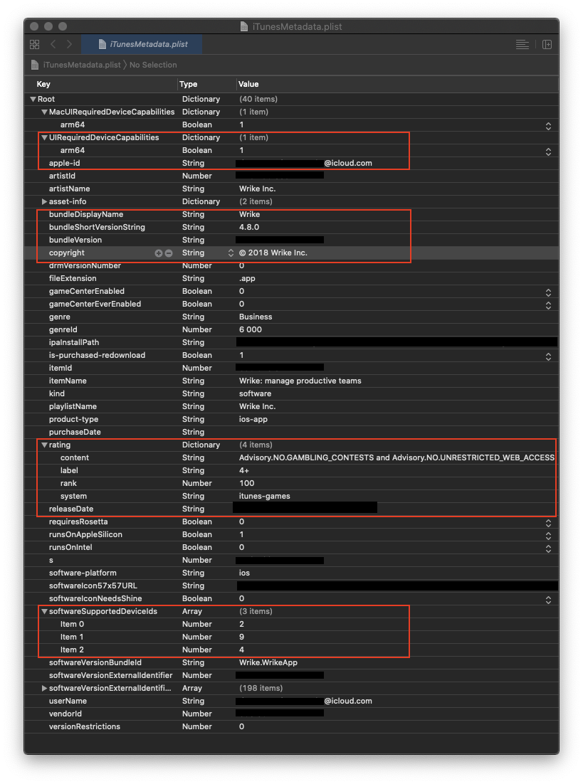 Содержимое файла iTunesMetadata.plist