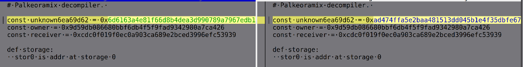 Рисунок 11. Небольшое изменение приводит к невозможности поиска похожих контрактов в обозревателях транзакций 