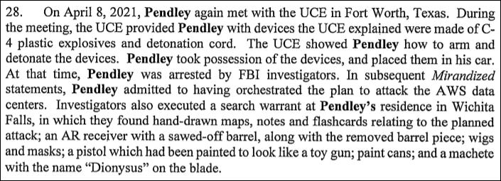 Pendley arrest & search