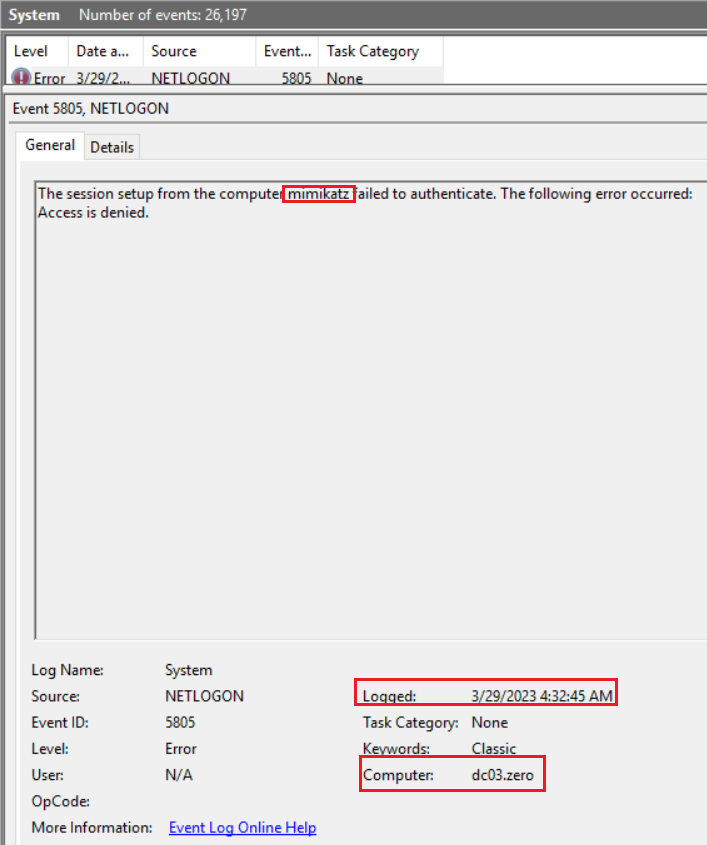 Рисунок 27. Сессия не прошла проверку подлинности