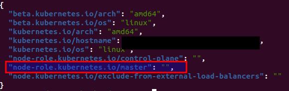 Дефолтный лейбл для Master Node