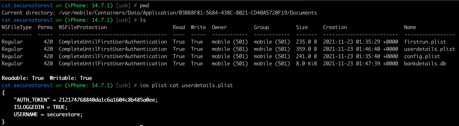 auth_token в userdetails.plist