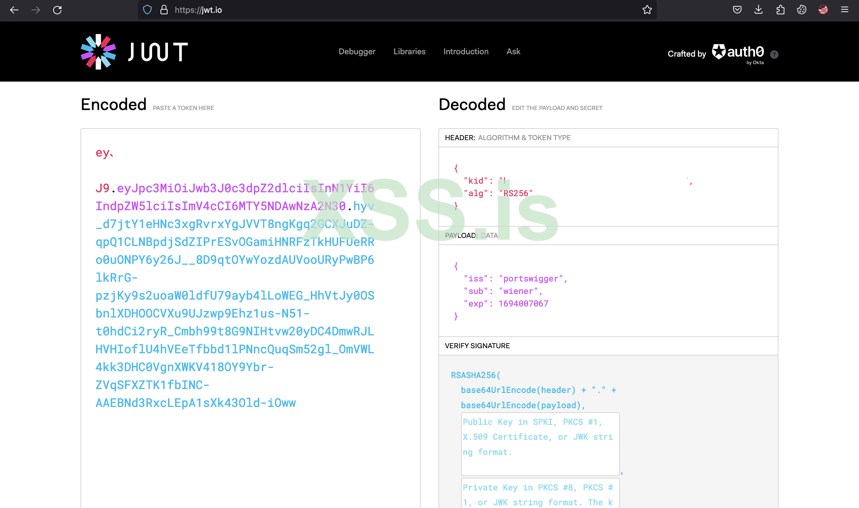 Изображение [5]: Проверка токена JWT
