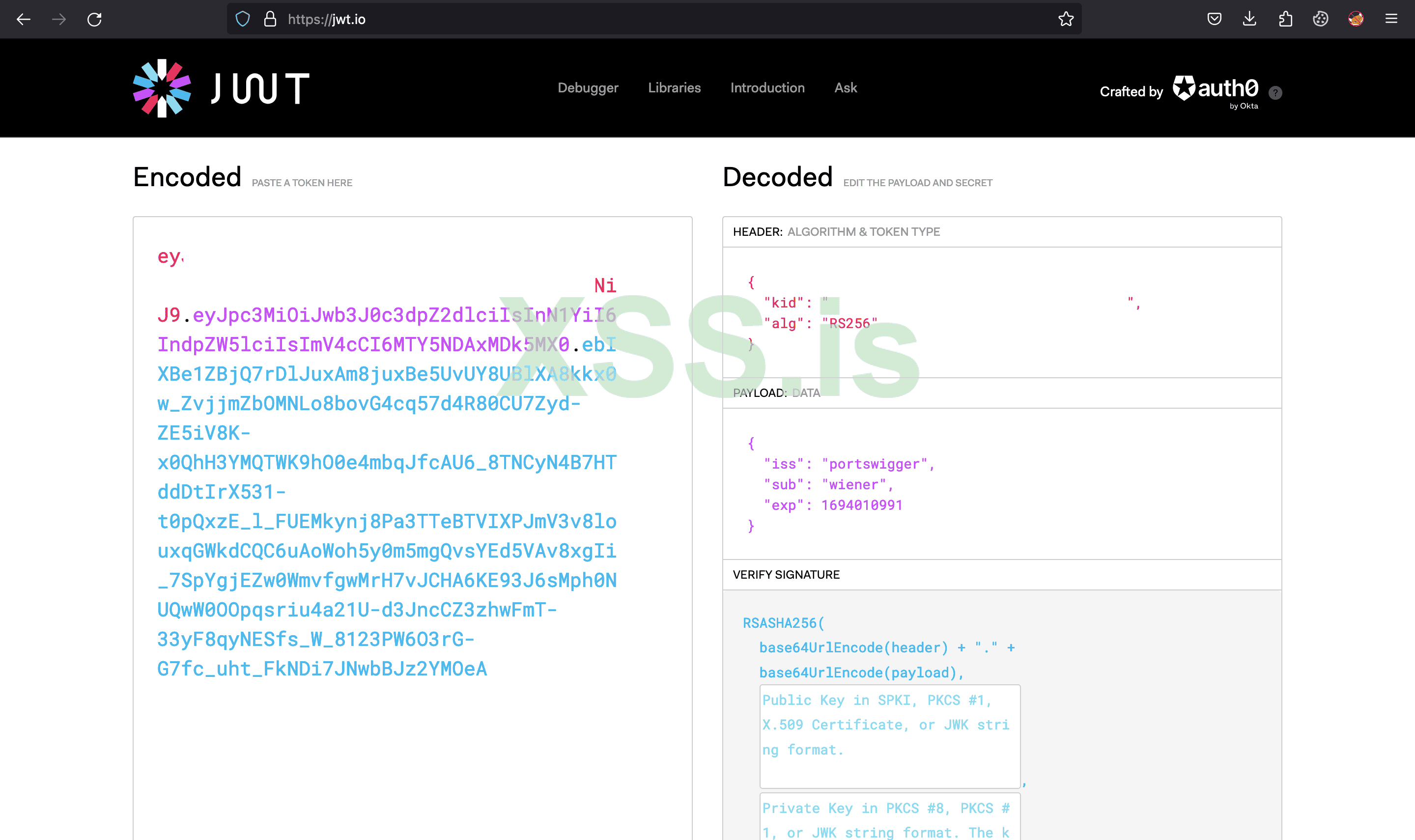 Изображение [10]: Проверка токена JWT