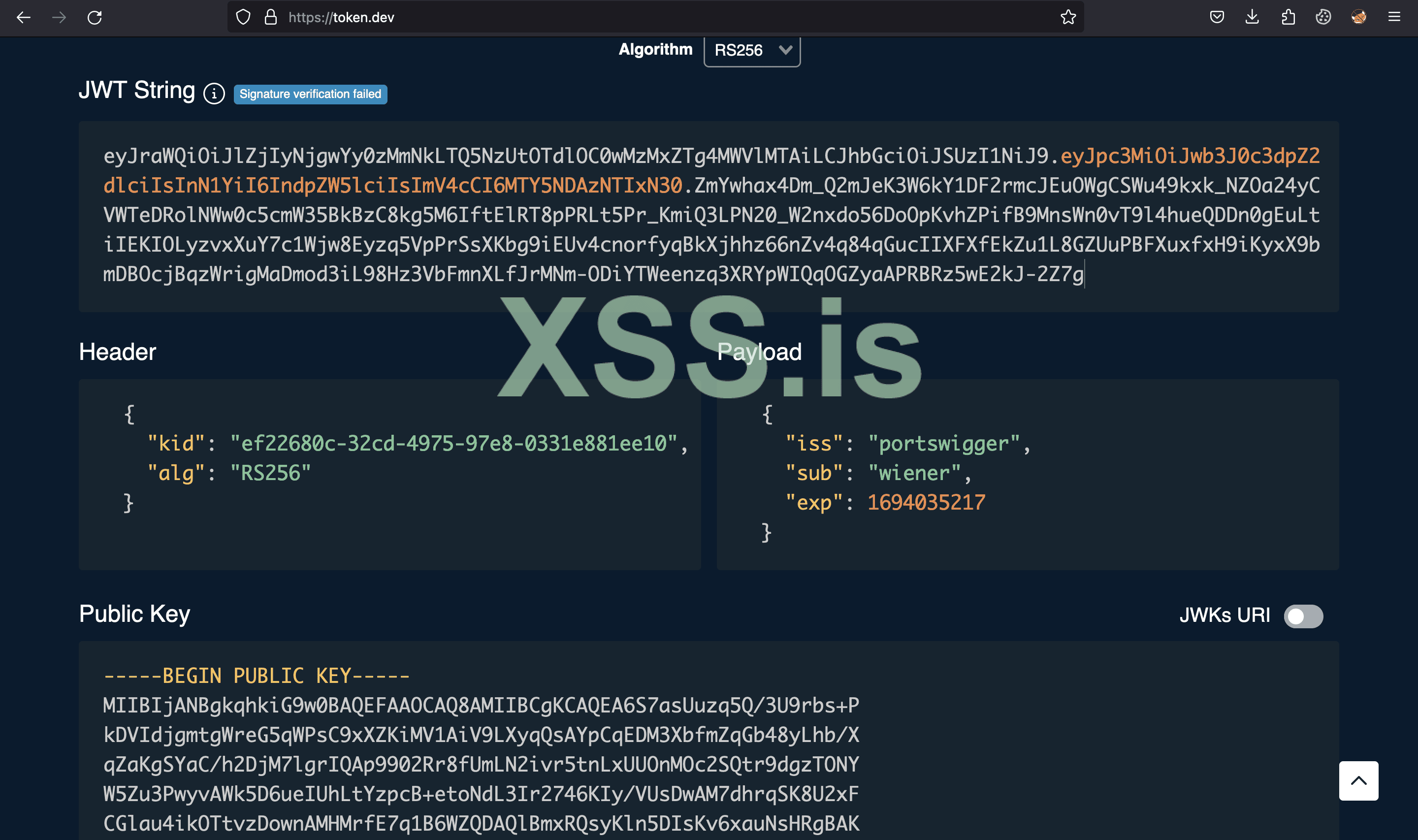Изображение [20]: Анализ JWT