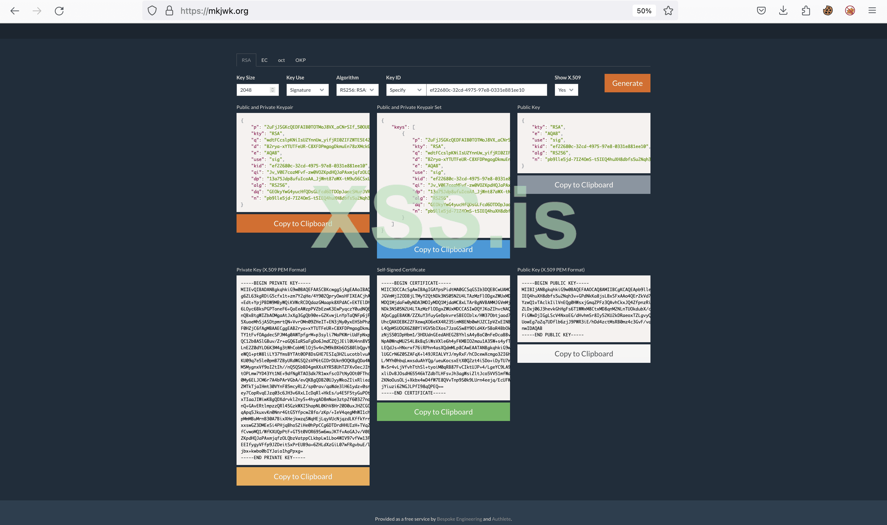 Изображение [21]: Генерирование JWK