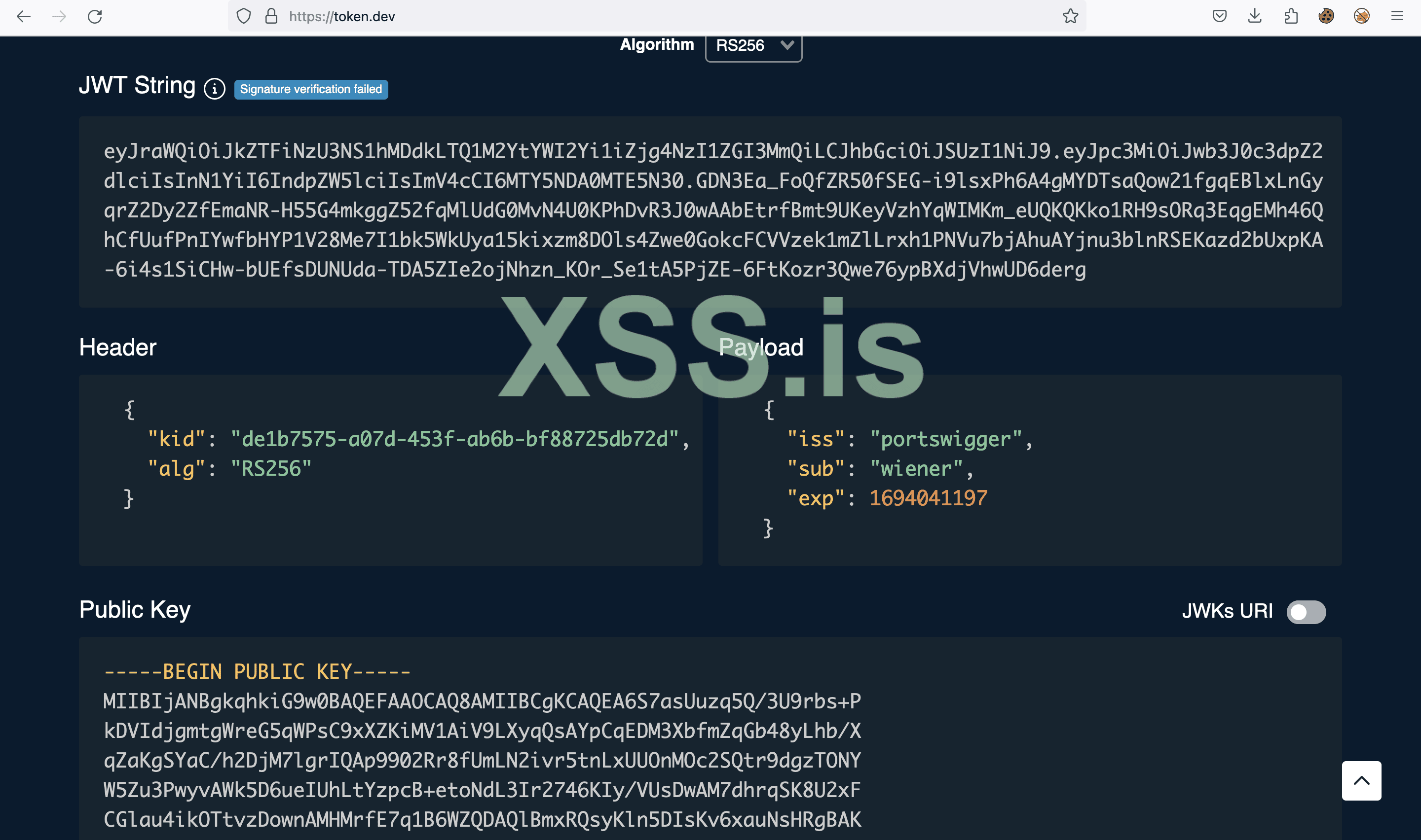Изображение [25]: Анализ JWT