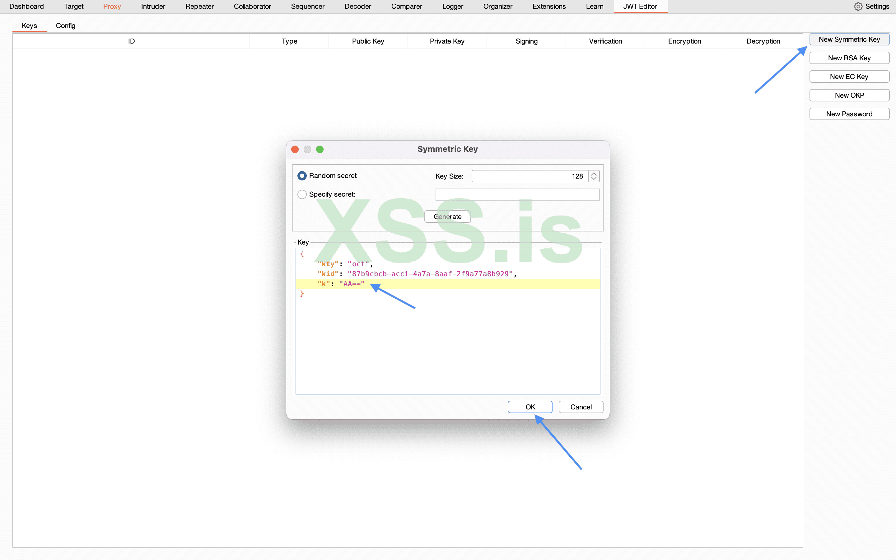 Изображение [33]: Генерируем новый симметричный ключ