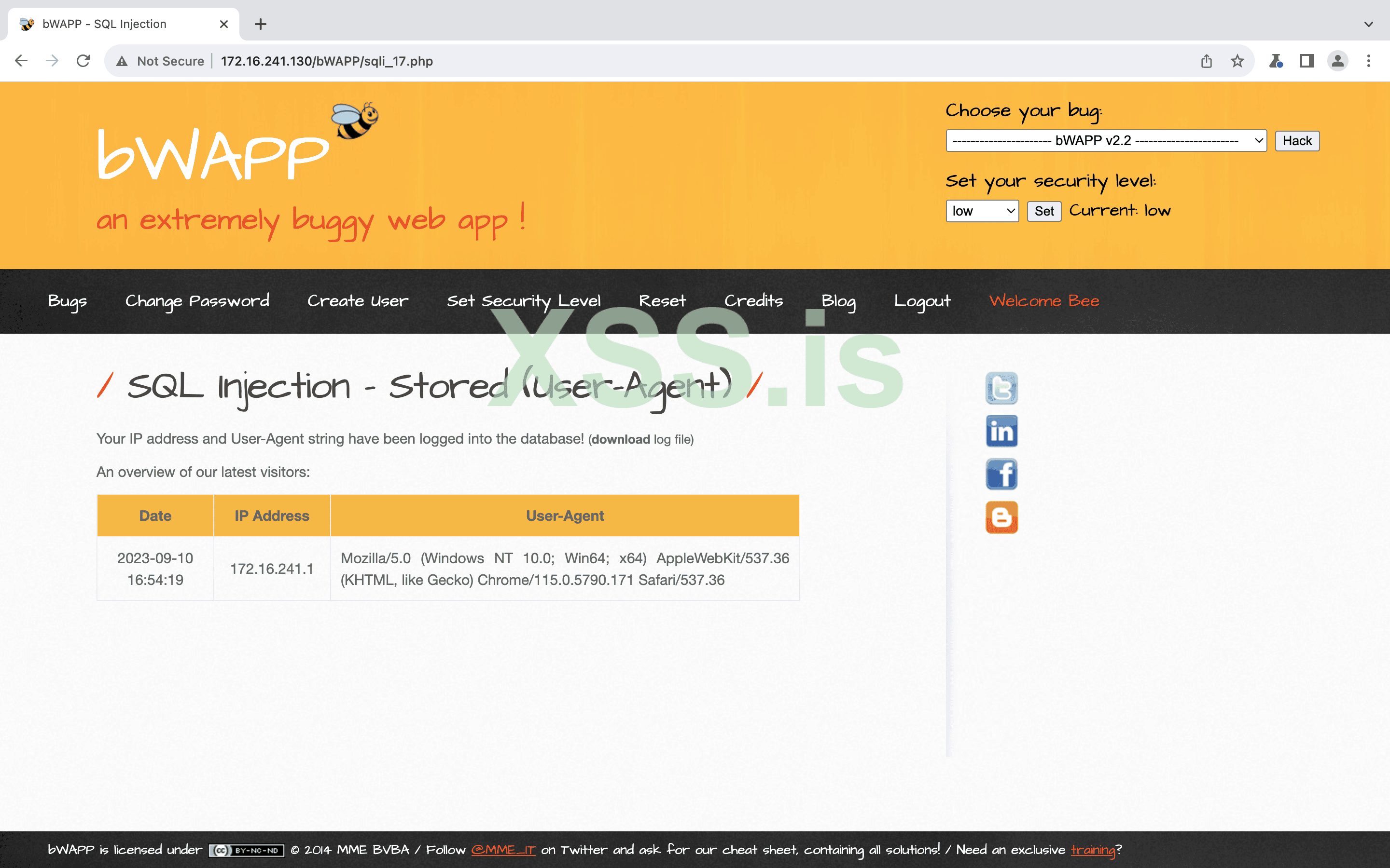 Изображение [2]: SQL Injection - Stored (User-Agent)