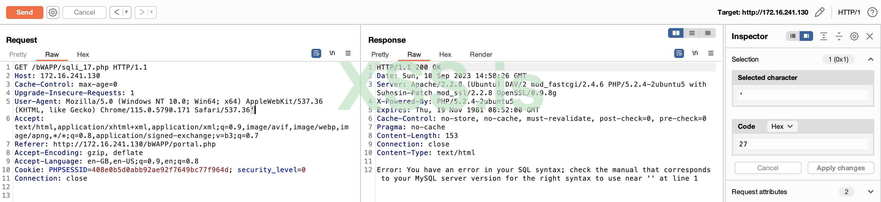 Изображение [3]: Обнаружение уязвимости