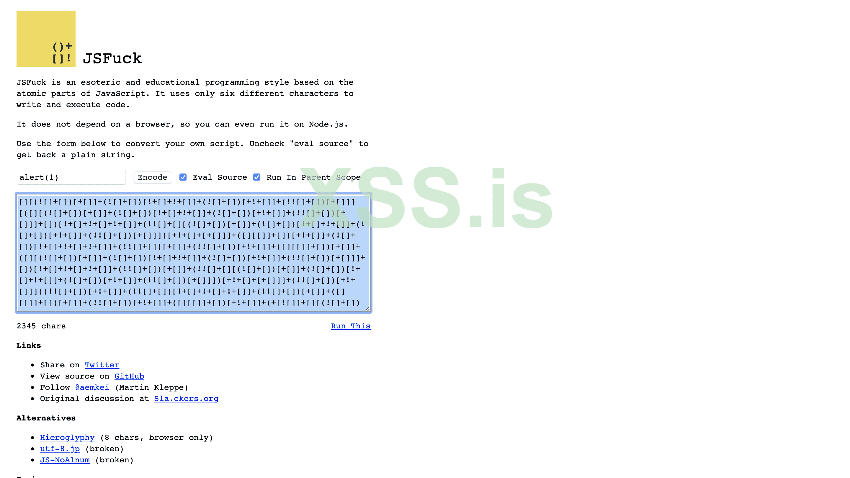 Изображение [10]: JSFuck