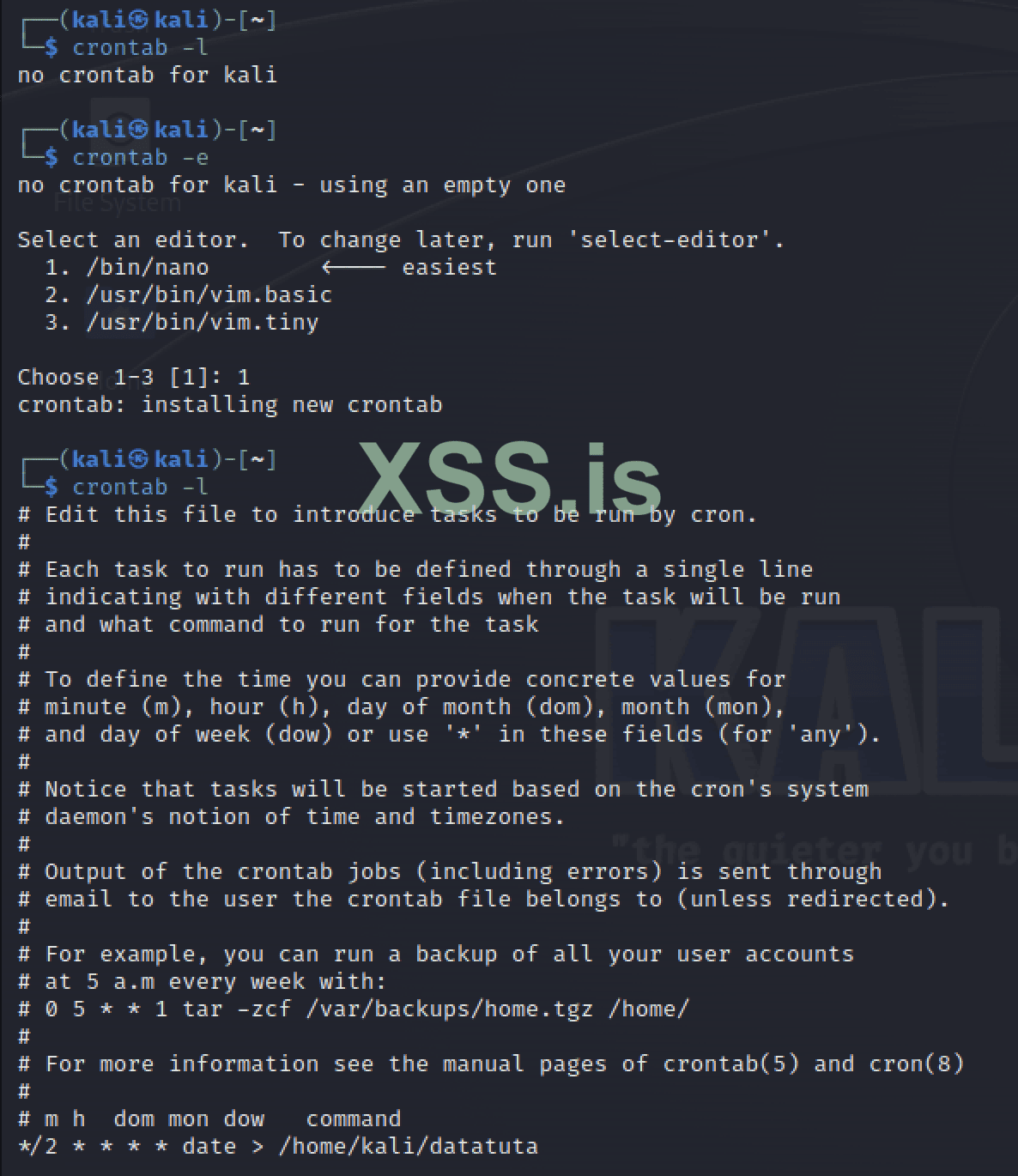 Изображение [5] : Создание задания cron