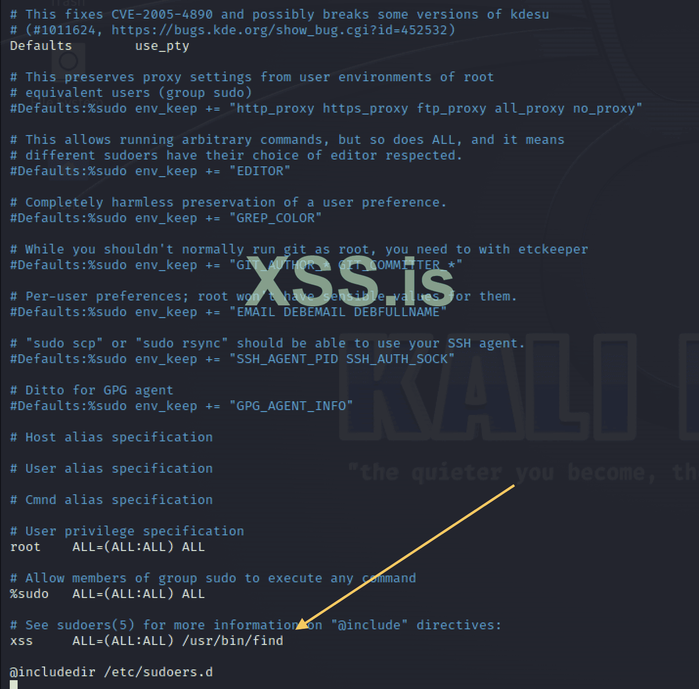 Изображение [8] : Добавление привилегий пользователю xss