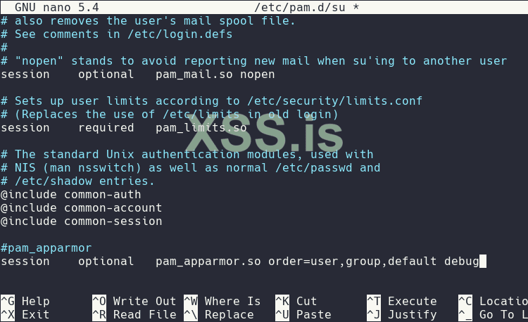 session  optional       pam_apparmor.so order=user,group,default debug