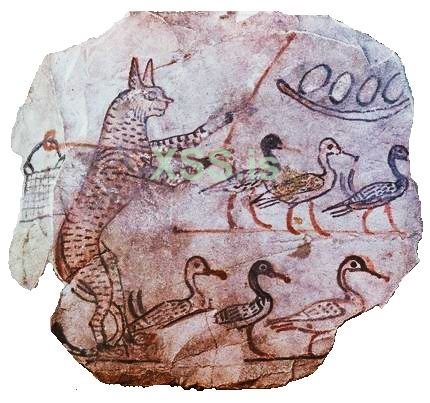 Cat_guarding_geese_c1120_BC_Egypt.jpg