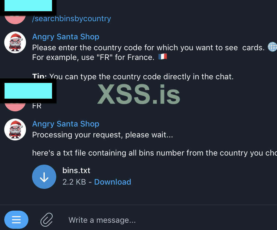 Search bins by country.png