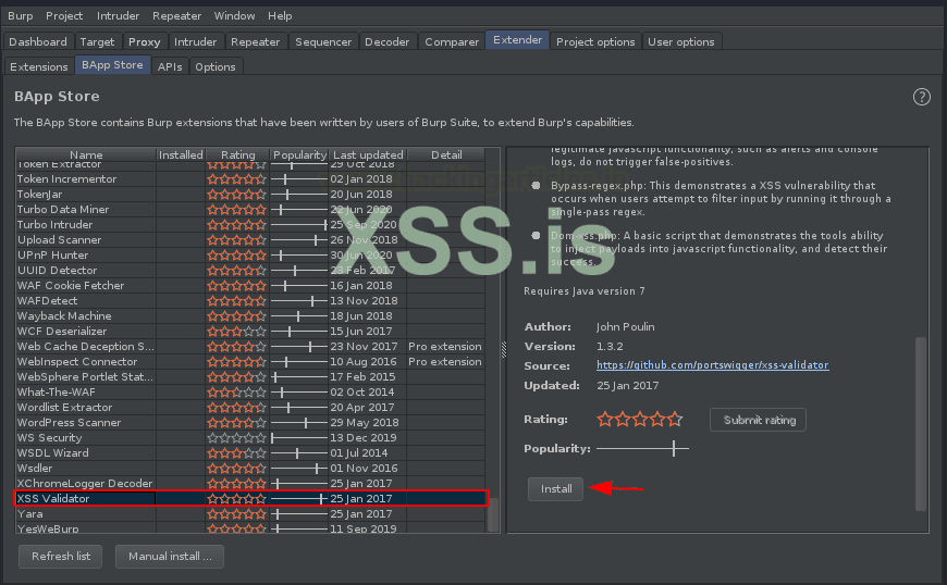 Burp Suite для пентестинга: XSS Validator