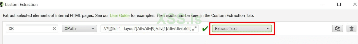Configuration => Custom => Extraction.png