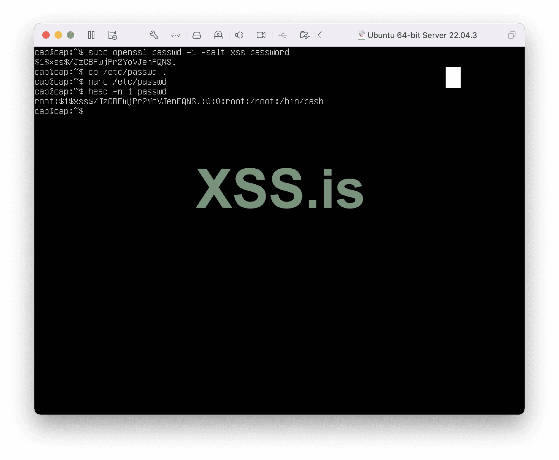 Изображение [43]: Редактирование файла passwd