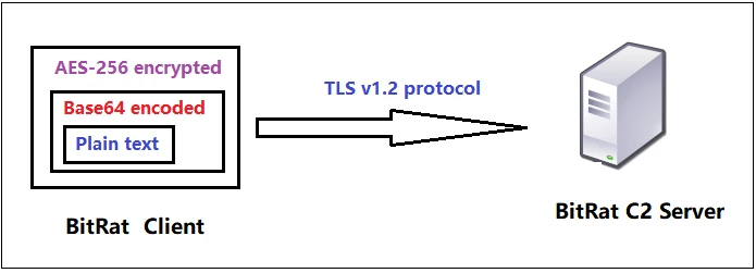 Рисунок 3.2 – Схема того, как пакет преобразуется и отправляется на сервер C2