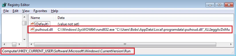 Рисунок 6.1 – Добавлен пункт автозапуска в системный реестр.